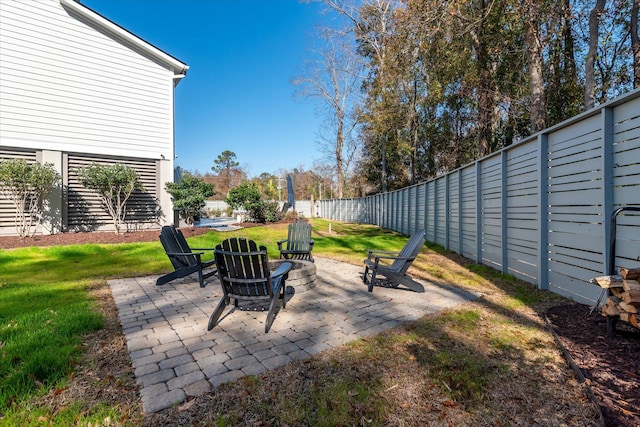 view of patio / terrace with a fenced backyard