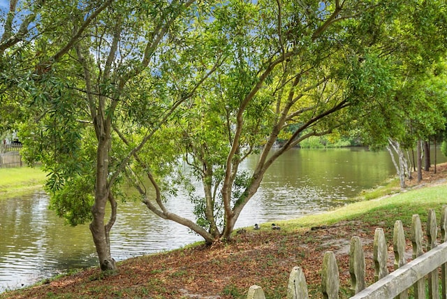 water view with fence