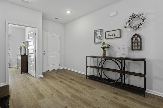 entryway featuring wood-type flooring