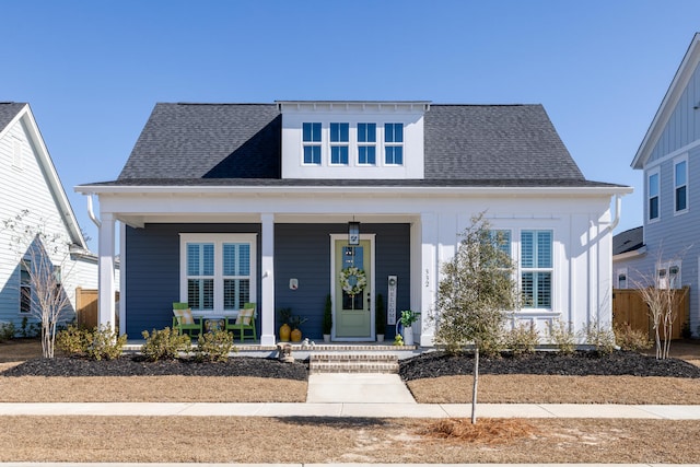 view of front of house with covered porch