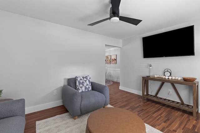 1990 Butternut St, Charleston, SC 29414 - living area featuring ceiling fan and wood finished floors