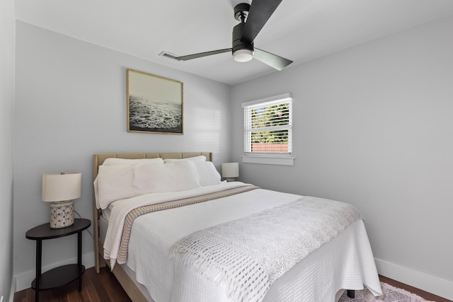 1990 Butternut St, Charleston, SC 29414 - bedroom with dark wood-type flooring and ceiling fan
