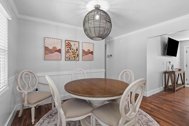1990 Butternut St, Charleston, SC 29414 - dining room featuring wood finished floors and ornamental molding