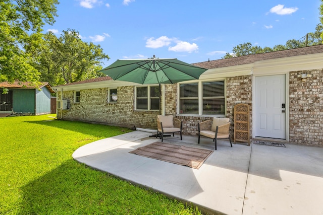 1990 Butternut St, Charleston, SC 29414 - view of patio / terrace featuring a shed