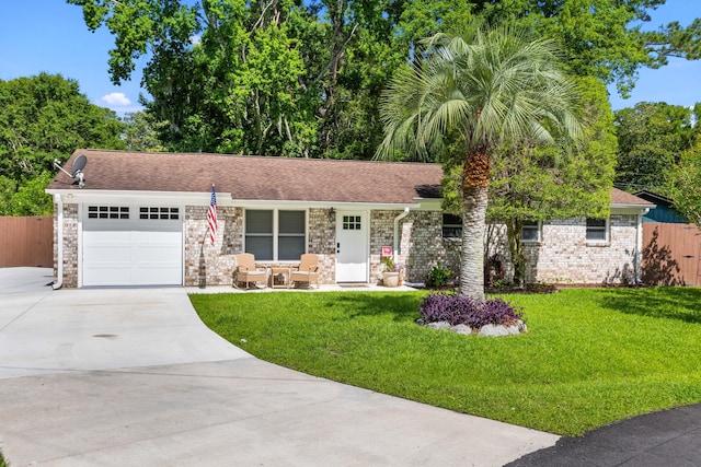 1990 Butternut St, Charleston, SC 29414 - view of front of property with driveway, an attached garage, a porch, stone siding, and roof with shingles