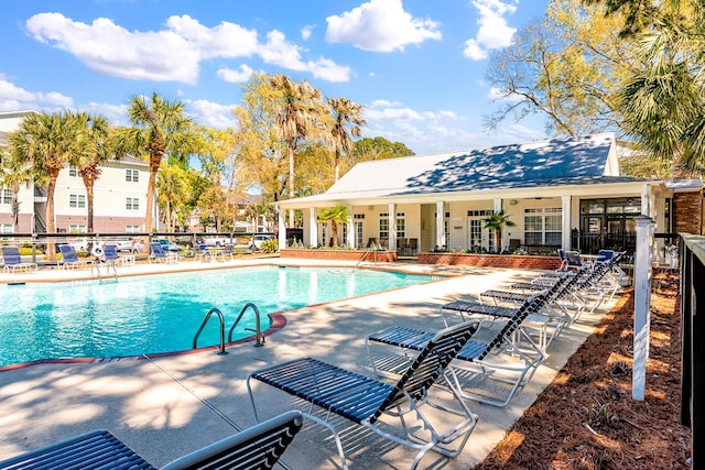 pool featuring a patio