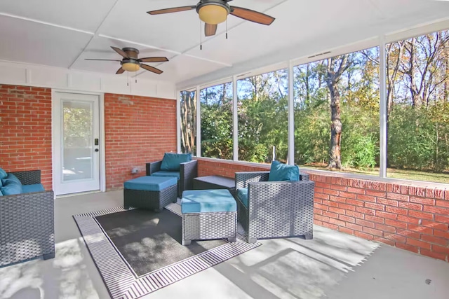 view of sunroom