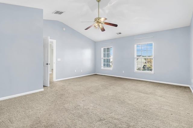 319 Deep River Rd, Summerville, SC 29486 - unfurnished room with carpet, vaulted ceiling, and ceiling fan