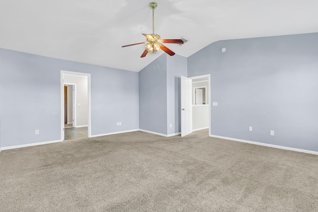 319 Deep River Rd, Summerville, SC 29486 - unfurnished room with light carpet, ceiling fan, and high vaulted ceiling