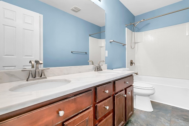 319 Deep River Rd, Summerville, SC 29486 - full bathroom with vanity, toilet, and  shower combination