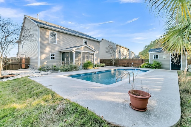 319 Deep River Rd, Summerville, SC 29486 - view of pool featuring a patio area and a sunroom