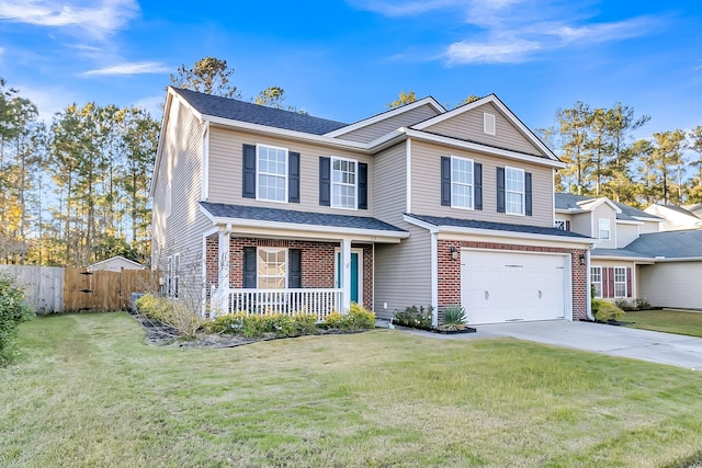 319 Deep River Rd, Summerville, SC 29486 - front facade with a front lawn, covered porch, and a garage