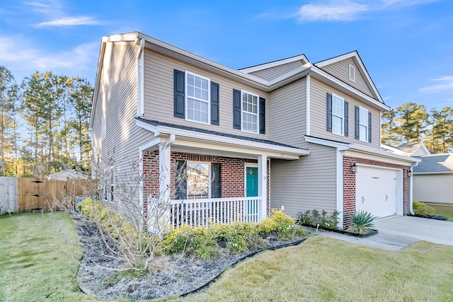 319 Deep River Rd, Summerville, SC 29486 - view of front of property with a front yard, a porch, and a garage