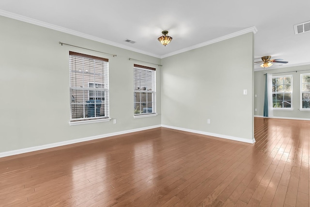 319 Deep River Rd, Summerville, SC 29486 - spare room featuring crown molding and hardwood / wood-style floors