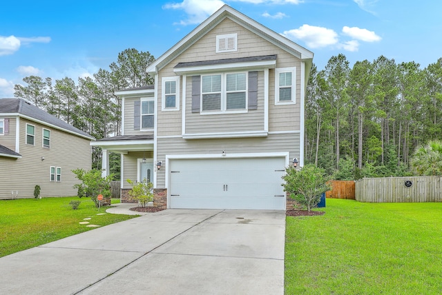 1350 Wild Goose Trl, Summerville, SC 29483 - view of front of home with an attached garage, concrete driveway, and stone siding