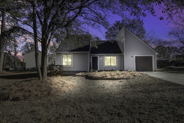 view of front of home featuring a garage