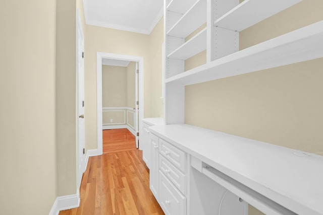 1025 Mathis Ferry Rd, Mount Pleasant, SC 29464 - hallway featuring light wood finished floors and ornamental molding