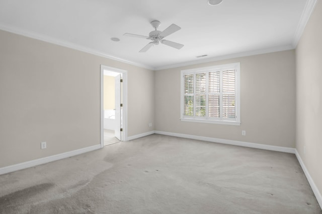 1025 Mathis Ferry Rd, Mount Pleasant, SC 29464 - unfurnished room with ornamental molding, carpet, and a ceiling fan