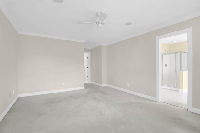 1025 Mathis Ferry Rd, Mount Pleasant, SC 29464 - empty room featuring carpet floors, a ceiling fan, and ornamental molding