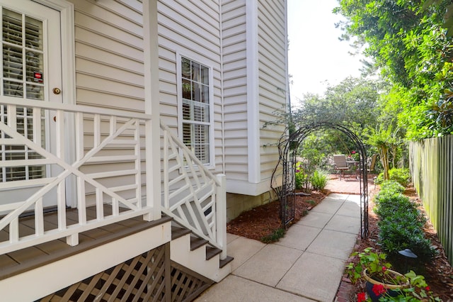 1025 Mathis Ferry Rd, Mount Pleasant, SC 29464 - property entrance with a patio area