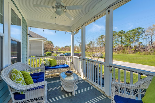 414 Hamlet Cir, Goose Creek, SC 29445 - porch featuring ceiling fan