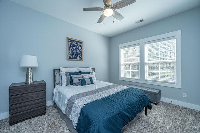 414 Hamlet Cir, Goose Creek, SC 29445 - bedroom featuring carpet floors, baseboards, and ceiling fan