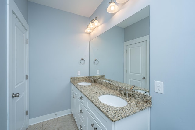414 Hamlet Cir, Goose Creek, SC 29445 - full bathroom featuring double vanity and baseboards