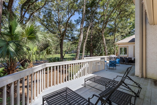 view of wooden deck