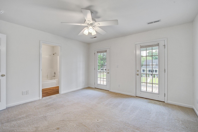 4818 Buttercup Way, Summerville, SC 29485 - empty room featuring carpet, plenty of natural light, ceiling fan, and baseboards