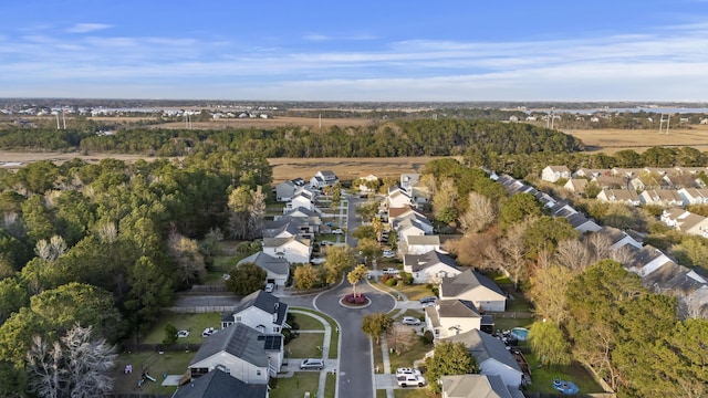 aerial view with a view of trees and a residential view