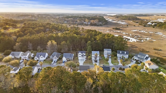 bird's eye view with a residential view