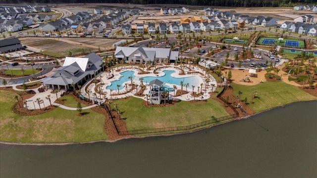 113 Grimball St, Summerville, SC 29486 - aerial overview of property's location with a pool and nearby suburban area