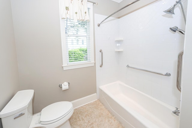287 Commonwealth Rd, Mount Pleasant, SC 29466 - bathroom with baseboards, tile patterned floors, bathing tub / shower combination, and toilet