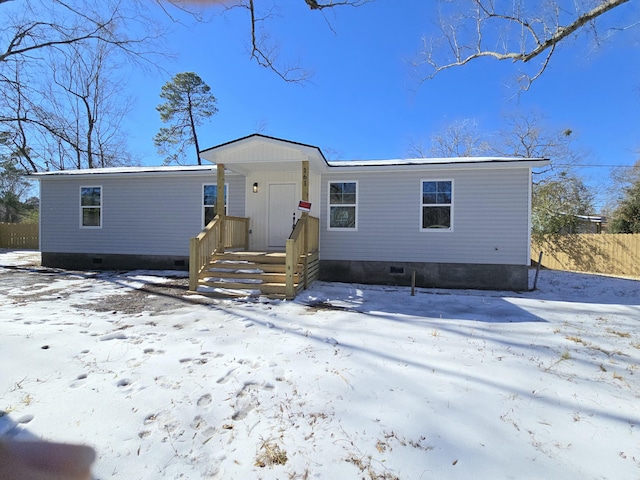 view of front of home