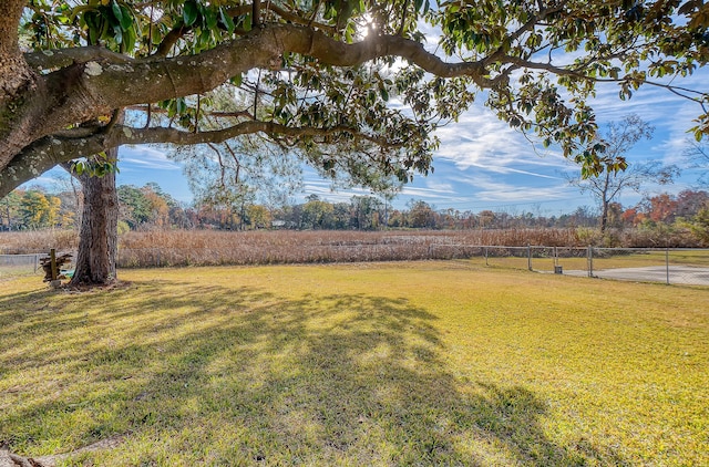 view of yard featuring a rural view