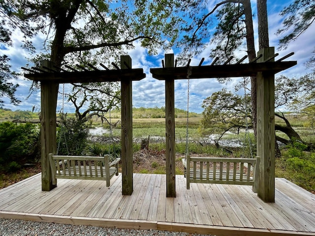 view of wooden deck