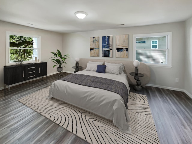 bedroom featuring hardwood / wood-style floors