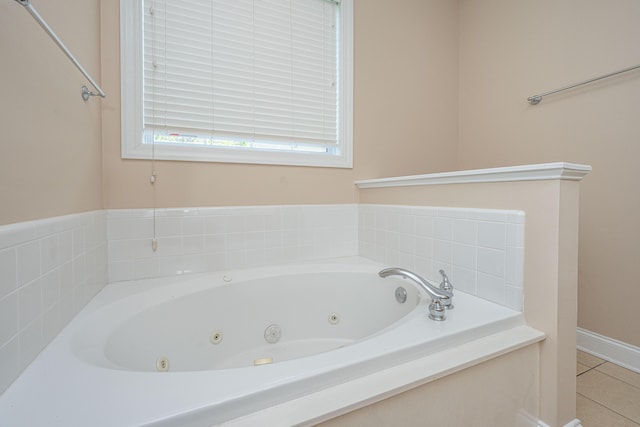 2301 N Creek Dr, Mount Pleasant, SC 29466 - full bath featuring a whirlpool tub, tile patterned floors, and baseboards
