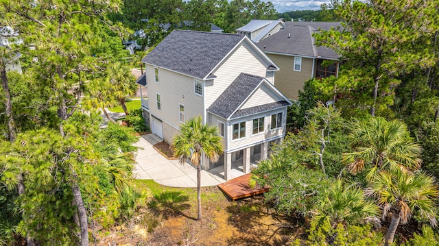 2301 N Creek Dr, Mount Pleasant, SC 29466 - aerial view of property and surrounding area with a tree filled landscape