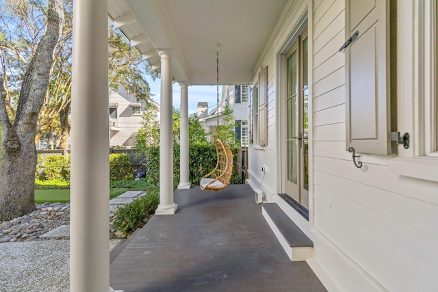 view of patio with covered porch