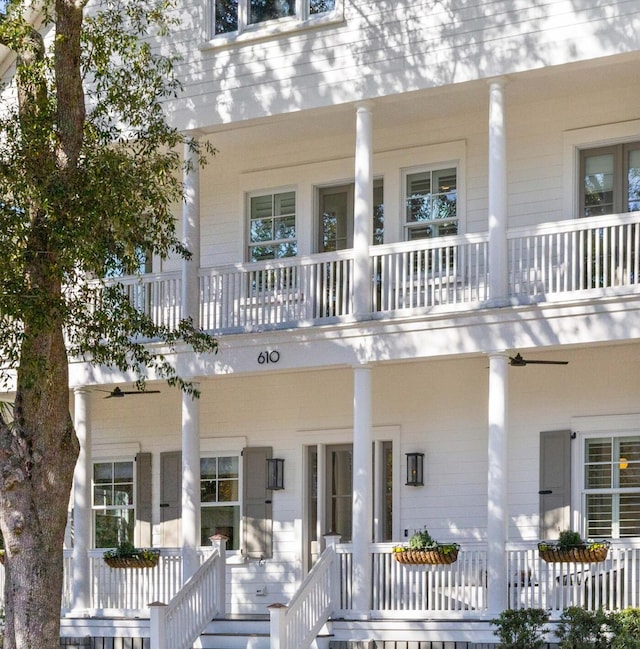 exterior space featuring covered porch