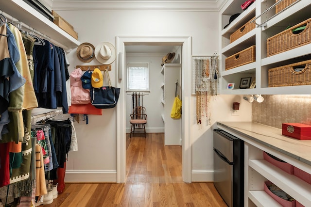 18 Fernandina St, Mount Pleasant, SC 29464 - spacious closet with light wood finished floors