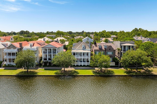 18 Fernandina St, Mount Pleasant, SC 29464 - aerial view of residential area with a large body of water