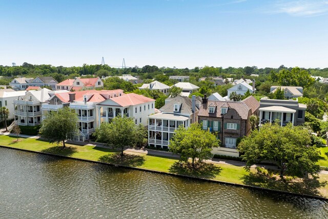 18 Fernandina St, Mount Pleasant, SC 29464 - aerial perspective of suburban area with a large body of water
