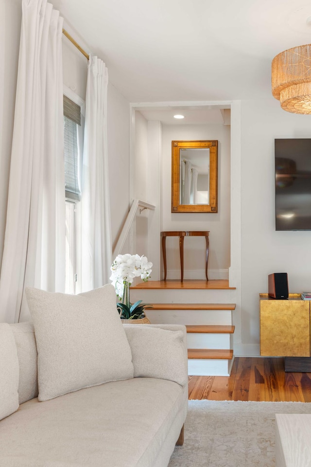814 Rutledge Ave, Charleston, SC 29403 - living room featuring wood finished floors and baseboards