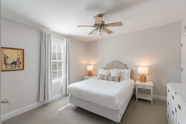 814 Rutledge Ave, Charleston, SC 29403 - bedroom featuring light colored carpet, baseboards, and ceiling fan