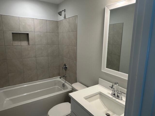 4126 Ohear Ave, North Charleston, SC 29406 - bathroom featuring vanity and bathtub / shower combination