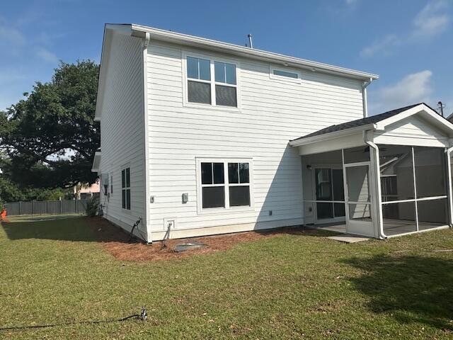 4126 Ohear Ave, North Charleston, SC 29406 - rear view of property featuring a sunroom