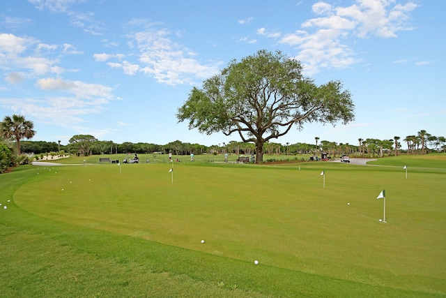 view of property's community with golf course view