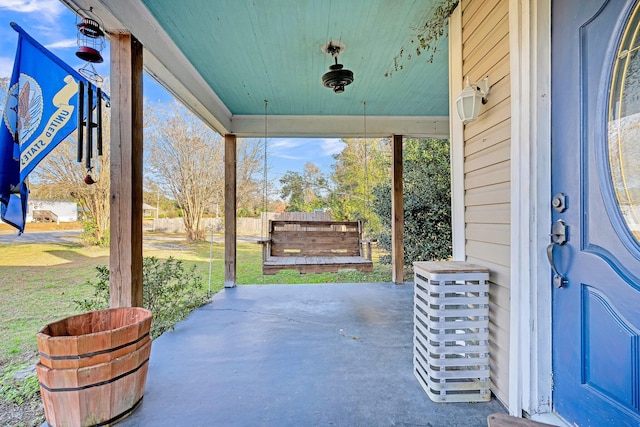 view of patio with covered porch